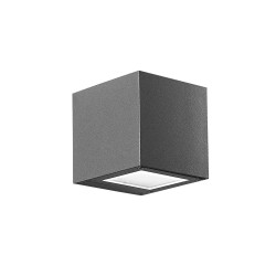 Applique moderne Rossini Silver A.122-LED en forme de cube à émission unique