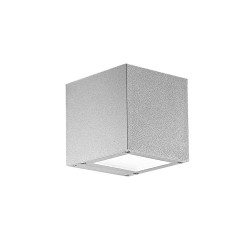 Applique moderne Rossini Silver A.124-LED en forme de cube à double émission