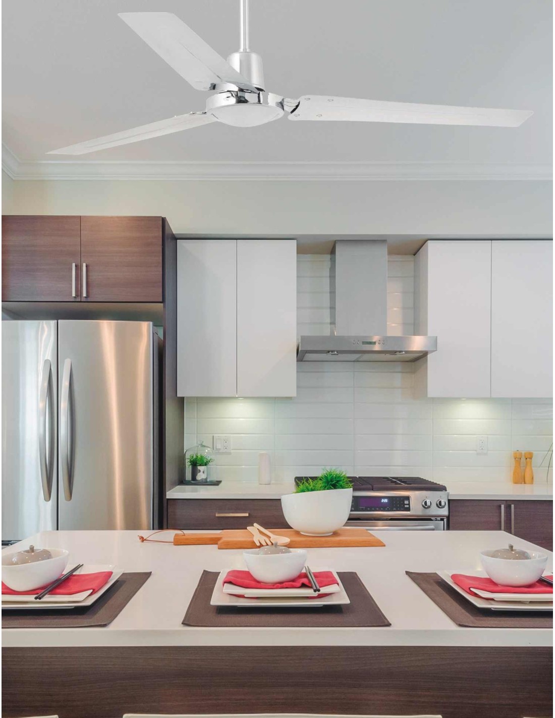 Faro Barcelona Indus ventilatore da soffitto a 3 pale 140 cm, pale a soffitto