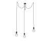 Rossini Erkel ERK002 : suspension moderne avec câble en tissu coloré, trois ampoules