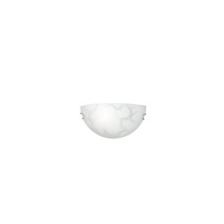 Rossini Balos BAL005 applique moderna in vetro curvato bianco