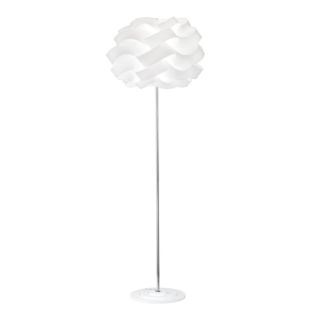 Rossini Carrie CAR003, lampadaire moderne en polycarbonate blanc