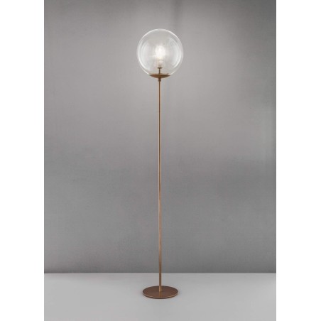 Global 262.730 Metal lux lampada da terra moderna brunito