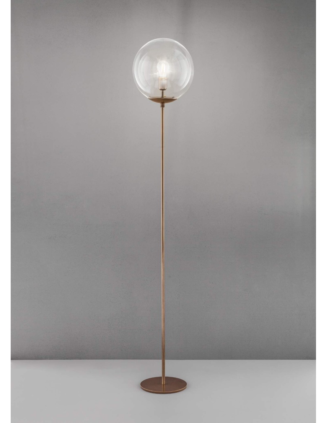 Global 262.730 Metal lux lampada da terra moderna brunito
