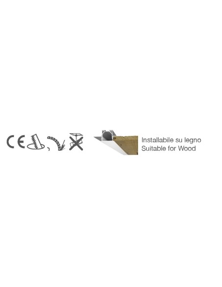 P002B di 9010 100 cm profilo per strisce led in alumite