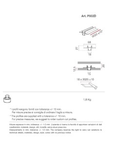 P002D di 9010 300 cm profilo per strisce led in alumite