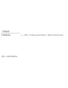 P004B di 9010 profilo in alumite per strip led 100 cm