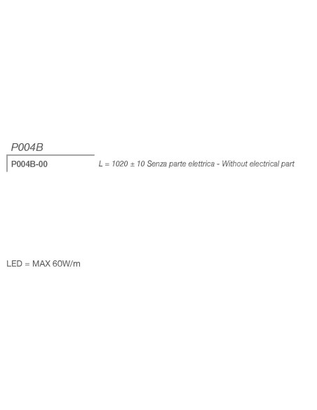 P004B di 9010 profilo in alumite per strip led 100 cm