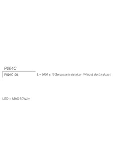 P004B di 9010 profilo in alumite per strip led 100 cm