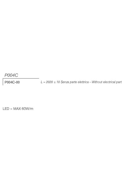 P004B di 9010 profilo in alumite per strip led 100 cm