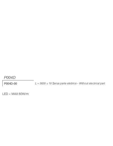 P004B di 9010 profilo in alumite per strip led 100 cm