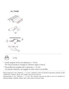 P005B di 9010 profilo per strip led 100 cm