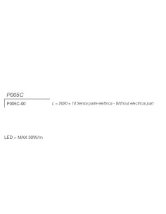 P005C di 9010 profilo per strip led 200 cm