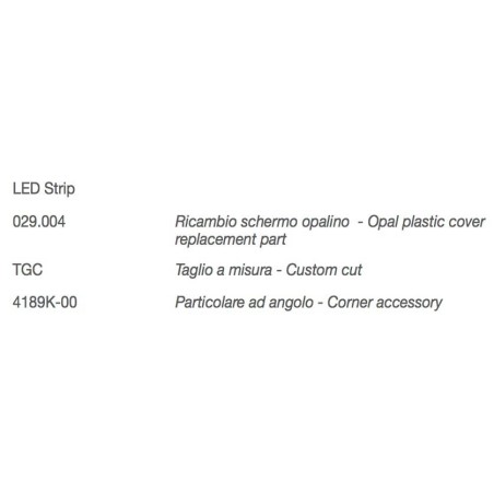 4189A di 9010 profilo da incasso per strisce led
