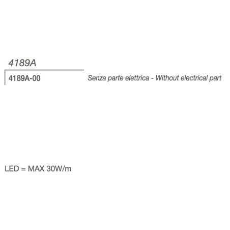 4189A di 9010 profilo da incasso per strisce led