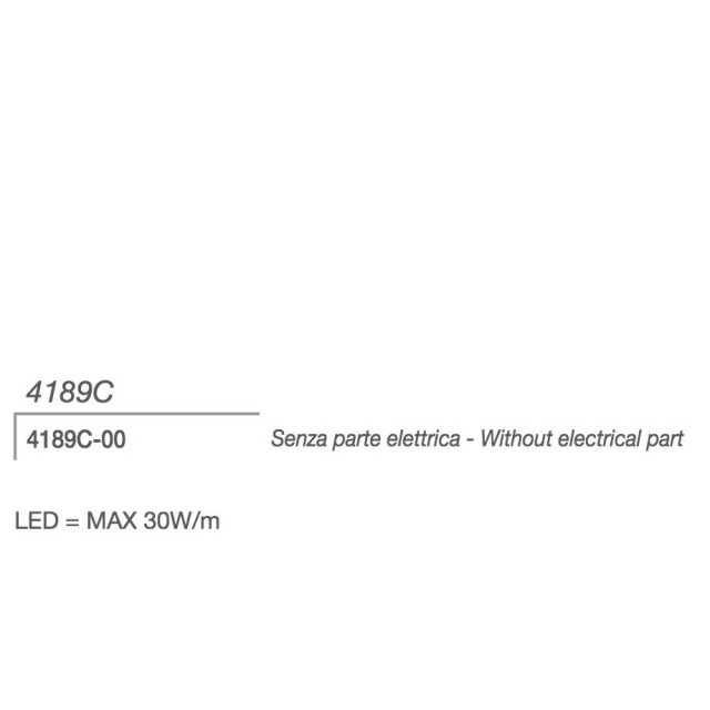 4189A di 9010 profilo da incasso per strisce led