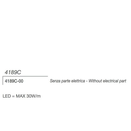 4189A di 9010 profilo da incasso per strisce led