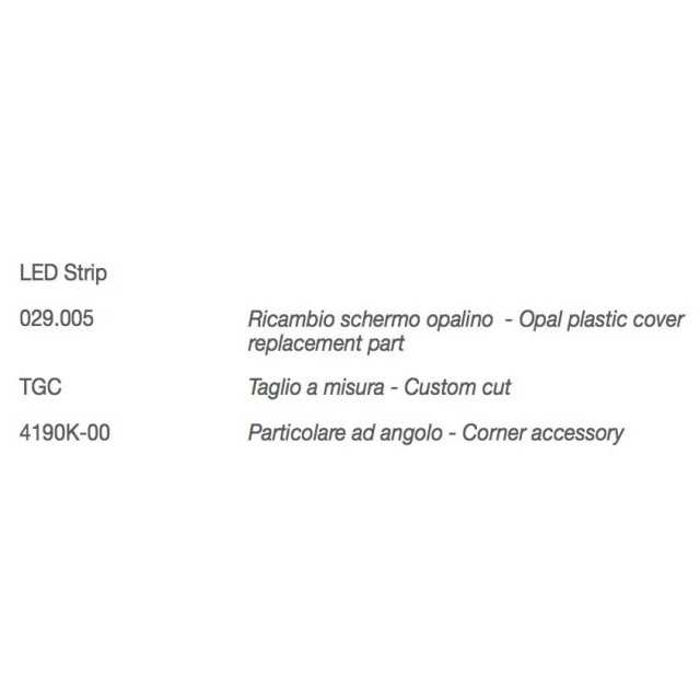 4190B di 9010 profilo da incasso per strisce led 50 cm