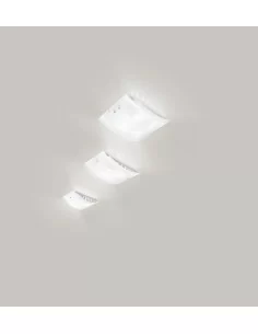 Nereide l GeaLuce lampada da tavolo moderna bianca serigrafata satinata