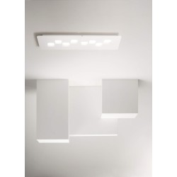 Bilbao pg GeaLuce : suspension LED moderne 28 x 80, blanche ou taupe