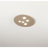 Luna pm GeaLuce : plafonnier LED moderne 50 x 60 cm, blanc ou taupe