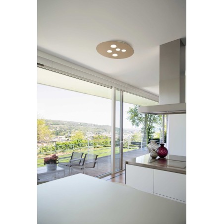 Luna pm GeaLuce plafoniera LED moderna 50x60 cm bianca o tortora