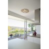 Luna pm GeaLuce : plafonnier LED moderne 50 x 60 cm, blanc ou taupe