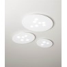 Luna pg GeaLuce : plafonnier LED moderne 60 x 72,5 cm, blanc ou taupe