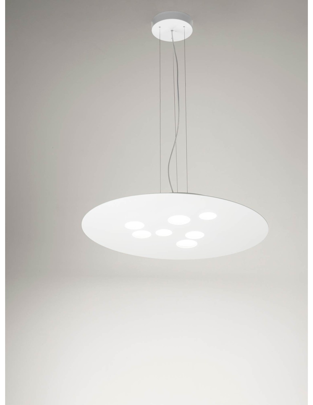 Luna s GeaLuce lampadario moderno LED 60x72,5 cm bianco o tortora