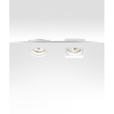 Gea Led Horus GFA590 faretti quadrati in gesso, faretti filo muro, faretti filo cartongesso
