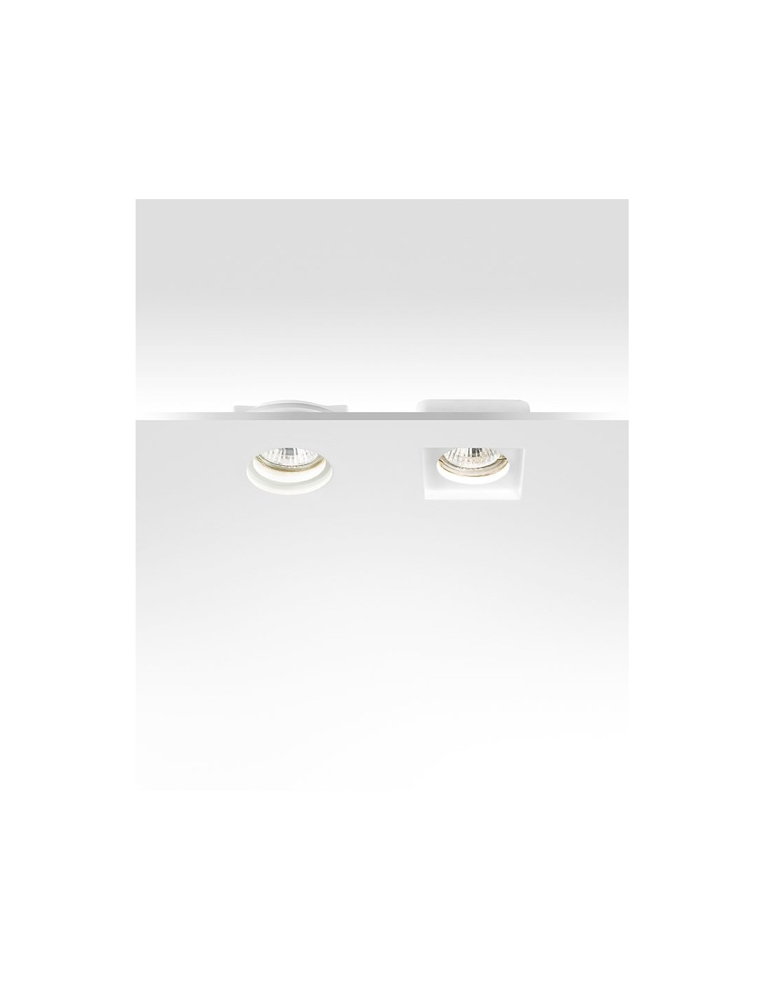 Gea Led Horus GFA590 faretti quadrati in gesso, faretti filo muro, faretti filo cartongesso
