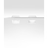 Gea Led Bianca Q GFA593 : spot encastrable carré en plâtre, culot GU10, 220 V