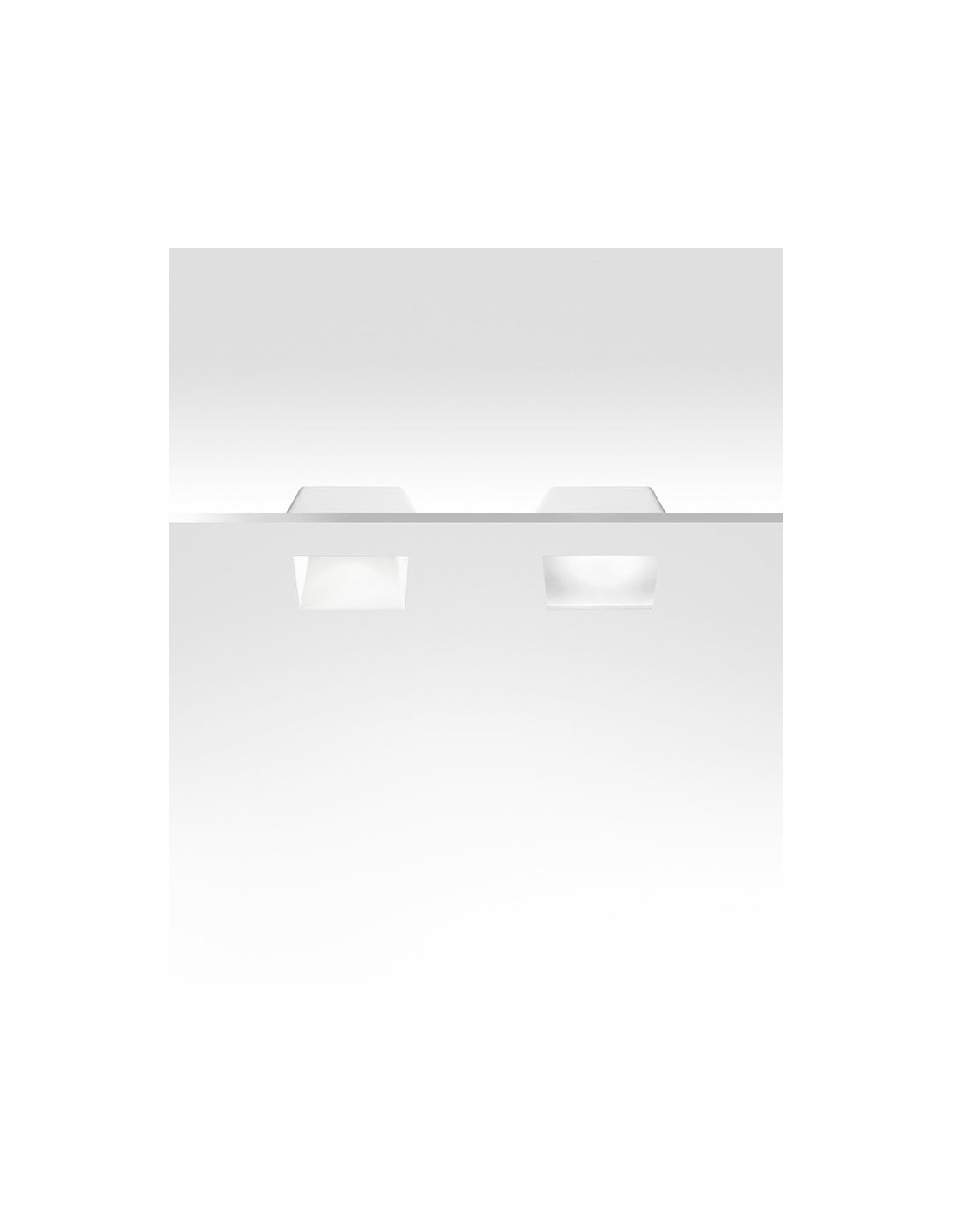 Gea Led Bianca Q GFA594 : spot carré en plâtre, culot GU10, 220 V