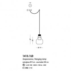 Cangini e Tucci Zoe GIG1303.1L lampadario moderno