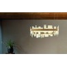 MASIERO Honicè S80 lampadario quadrato led in Honice e metallo
