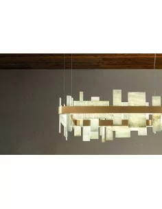 MASIERO Honicè S50 lampadario quadrato in Honice e metallo