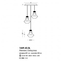 Cangini e Tucci Zoe GIG1303.1L lampadario moderno