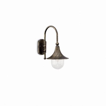 Ideal Lux Cima AP1 noir antique, applique murale d'extérieur