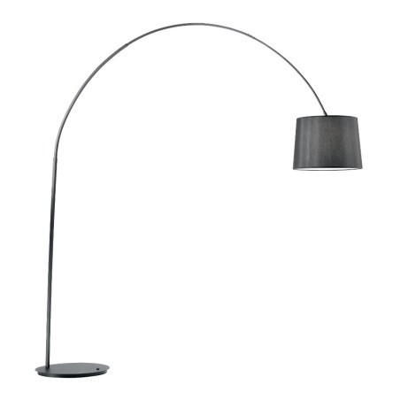Ideal Lux Dorsale, lampadaire en arc entièrement noir, lampadaires Ideal Lux, éclairage Ideal Lux