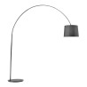 Ideal Lux Dorsale, lampadaire en arc entièrement noir, lampadaires Ideal Lux, éclairage Ideal Lux