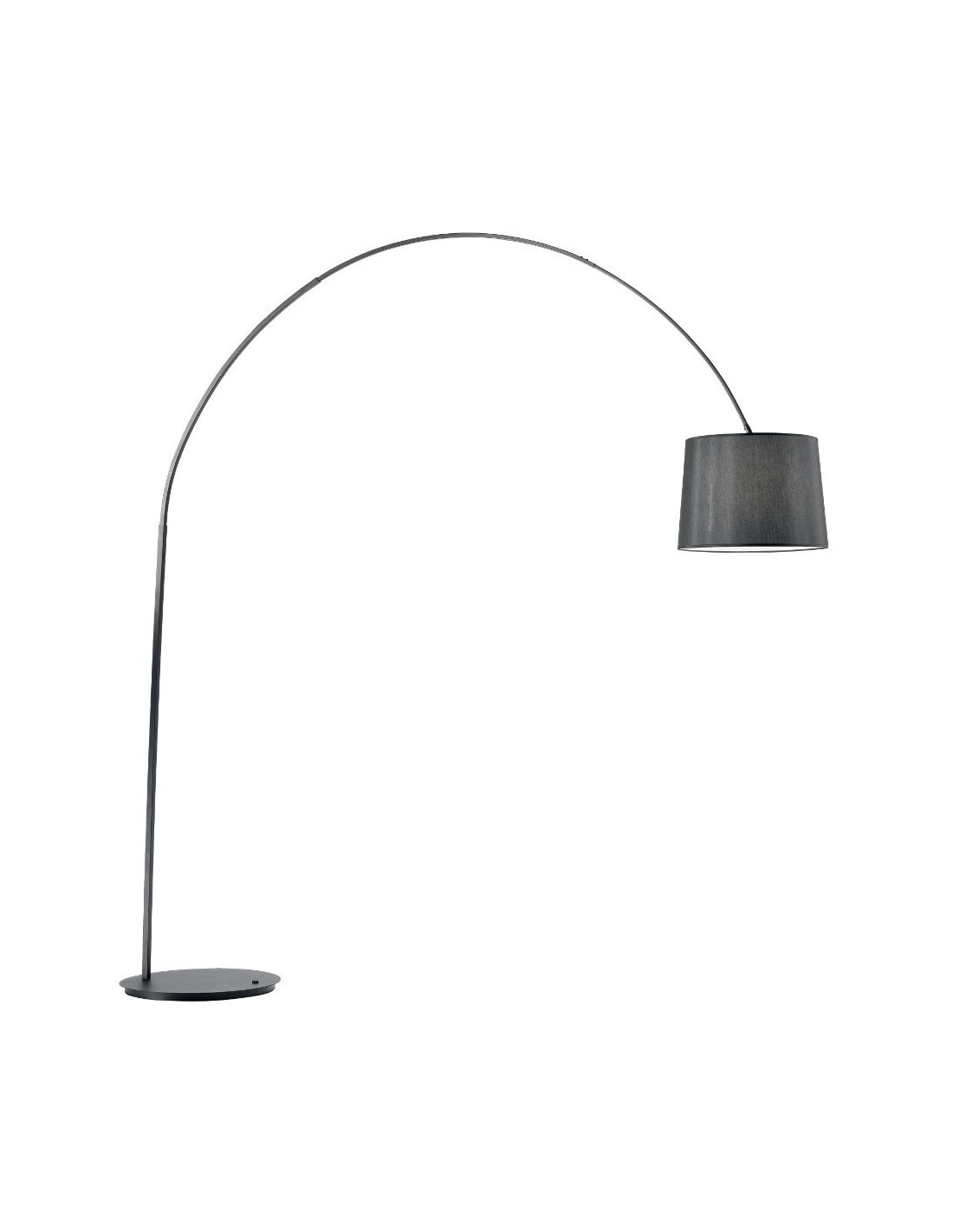Ideal Lux Dorsale, lampadaire en arc entièrement noir, lampadaires Ideal Lux, éclairage Ideal Lux